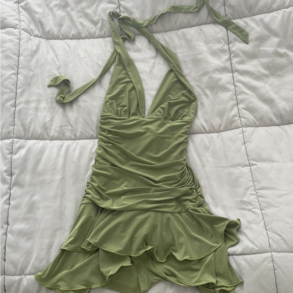 Windsor green halter dress NWT